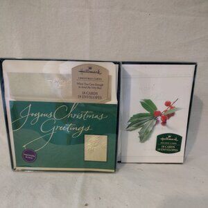 NIB LOT OF 2 - HALLMARK Holiday Greeting Cards.